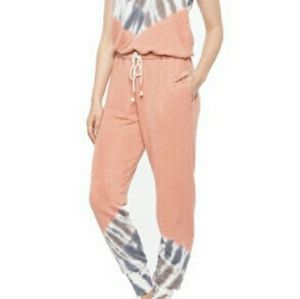 young fabulous broke tie dye terry jumpsuit M